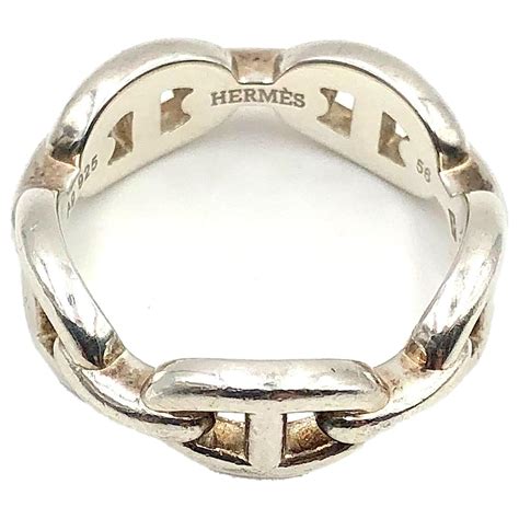 bague hermes en argent|bague hermes chaine d'ancre.